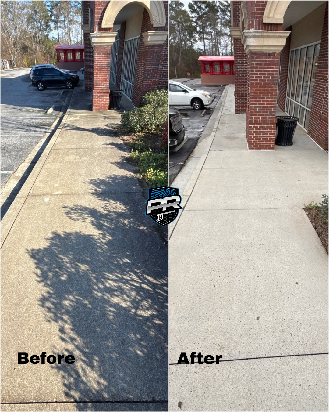 Commercial Pressure Washing Project – Alpharetta, GA | Sidewalk & Concrete Cleaning